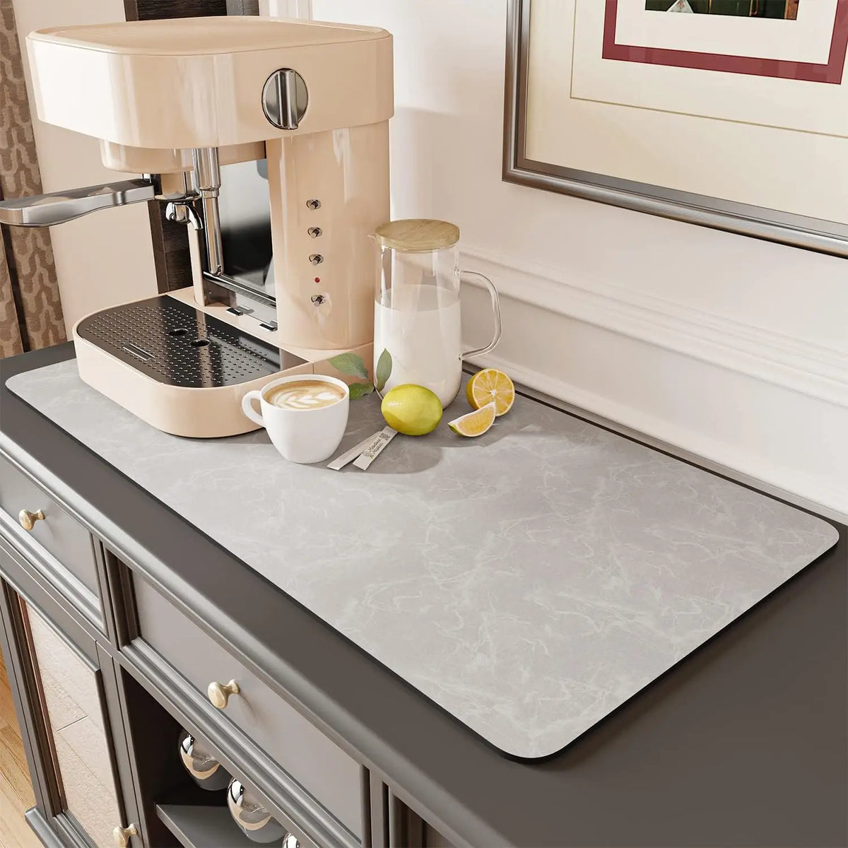 Coffee Machine Mat Rubber Backing