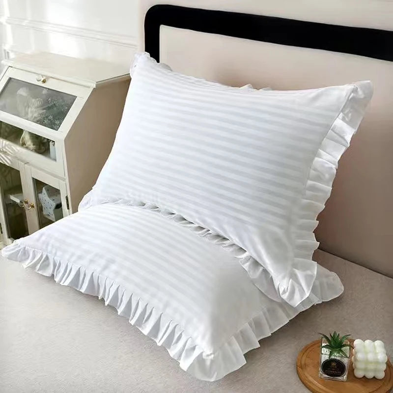 Princess Pillowcases With Ruffles Multiple Sizes Pillow Cover Comfortable Pillow Case For Adults Kids