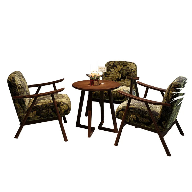 Western Restaurant Commercial Retro Booth Sofa Chair Combination Table and Chair French Restaurant Table and Chair