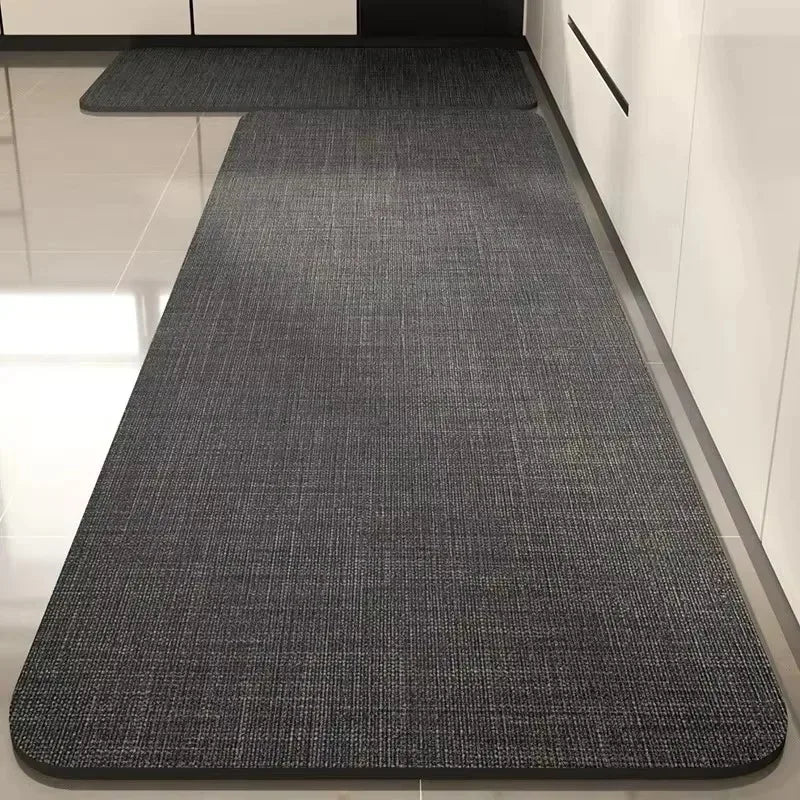 Rug for Kitchen Floor Mat Runner Long Carpet PVC Waterproof Leather Foot Mats Anti-slip Carpets Gray Home Decor Rugs 주방 카펫