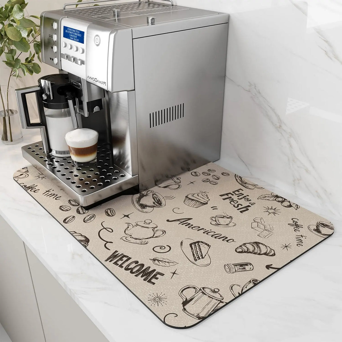 Coffee Machine Mat Rubber Backing