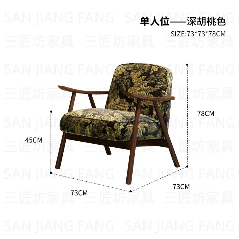 Western Restaurant Commercial Retro Booth Sofa Chair Combination Table and Chair French Restaurant Table and Chair