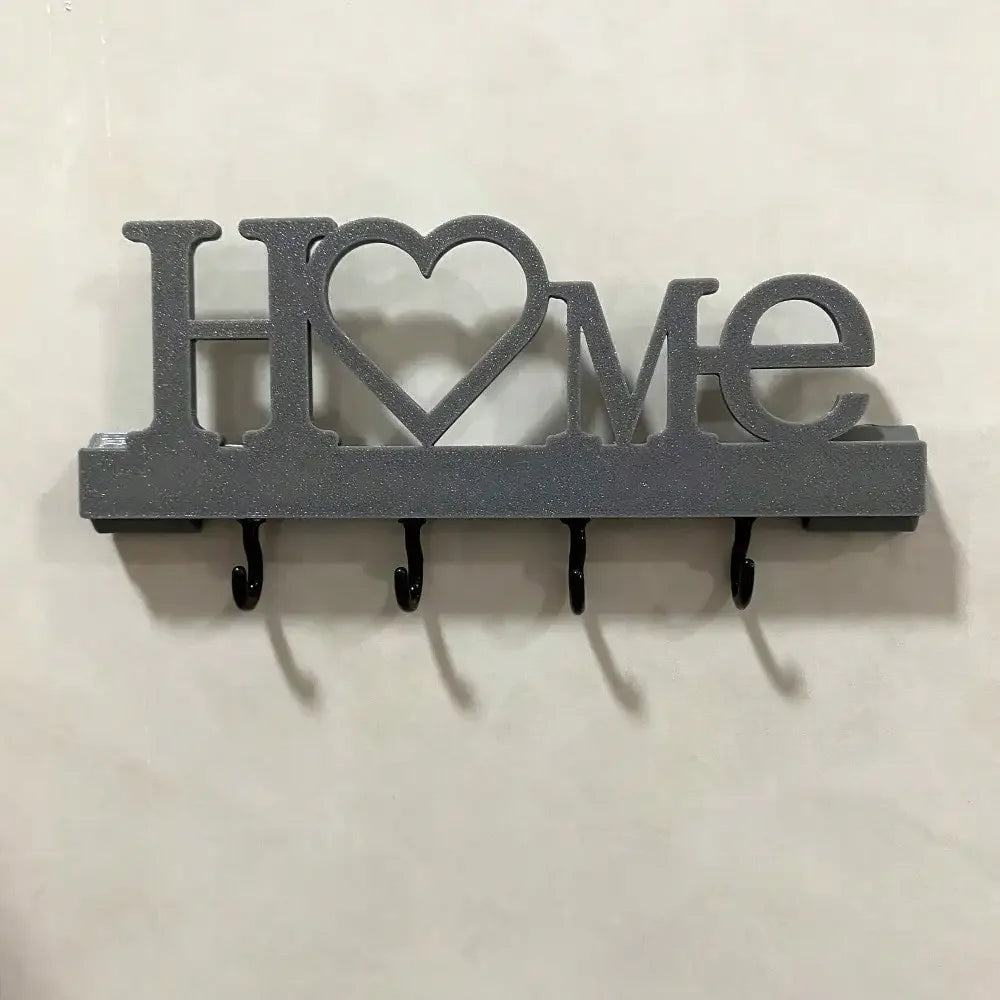 1pc Heart Shape Key Holder Wall Mounted Entryway Organizer, No Drill Adhesive Rack With Hooks For Keys, Perfect For Living Room Hallway Decoration