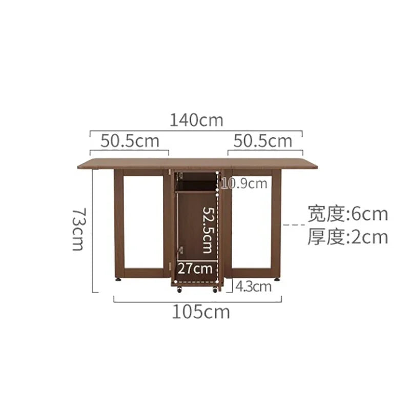 Folding Dining Table Set 6 Chairs Luxury Modern Space Savers Minimalist Dining Table Nordic Table À Manger Kitchen Furniture