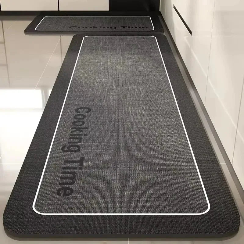 Rug for Kitchen Floor Mat Runner Long Carpet PVC Waterproof Leather Foot Mats Anti-slip Carpets Gray Home Decor Rugs 주방 카펫