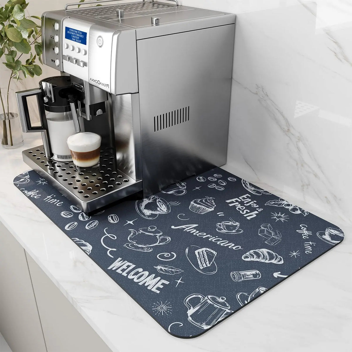 Coffee Machine Mat Rubber Backing