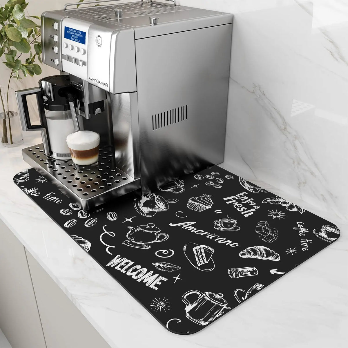 Coffee Machine Mat Rubber Backing